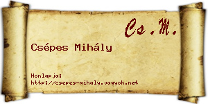 Csépes Mihály névjegykártya