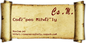 Csépes Mihály névjegykártya