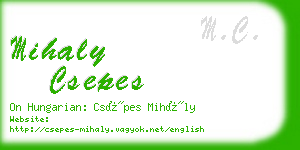 mihaly csepes business card